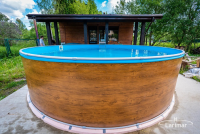 Каркасный бассейн морозоустойчивый Larimar 4.88 х 1.25м (полная комплектация) цвет  Дерево/48803F